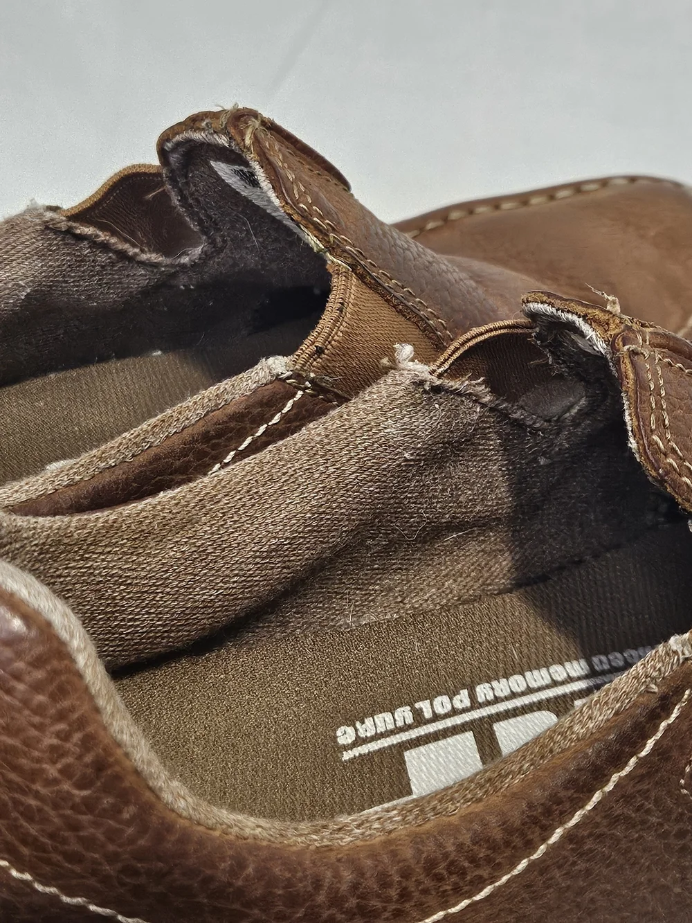 Georgia Boot Mens 11 G050 Cedar Falls Moc Toe Slipper Shoe Brown Leather Slip On